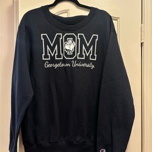 Brand new no tags Champion soft sweat shirt. Mom Georgetown University. Size M.
